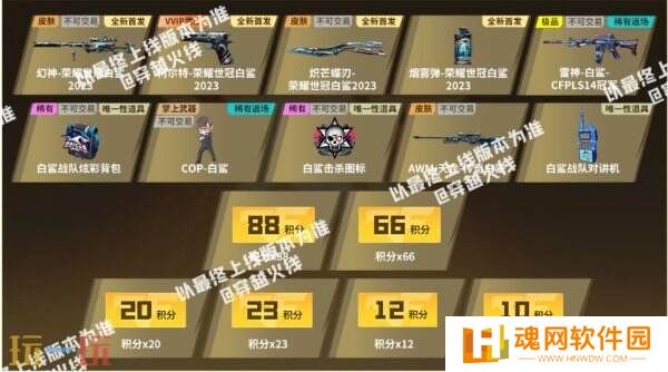 CF穿越火线最新活动爆料！荣耀世冠白鲨2023系列道具全新首发！