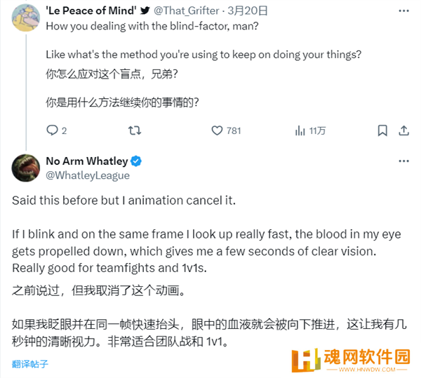 永不言弃！《英雄联盟》主播因意外几乎全盲：靠自创“真实技能”重回大师