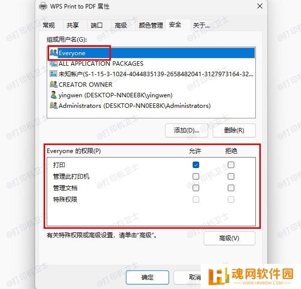 调整共享权限